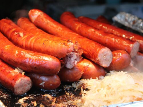 Krakauer Würstchen mit Sauerkraut