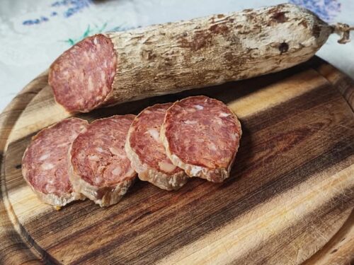 Salami Pur Porc mit Edelschimmel im Anschnitt