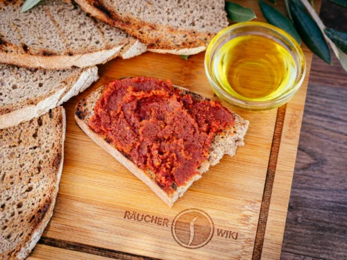 Vegane Sobrasada schmeckt am besten auf dem mallorquinischem Brot Pan Moreno