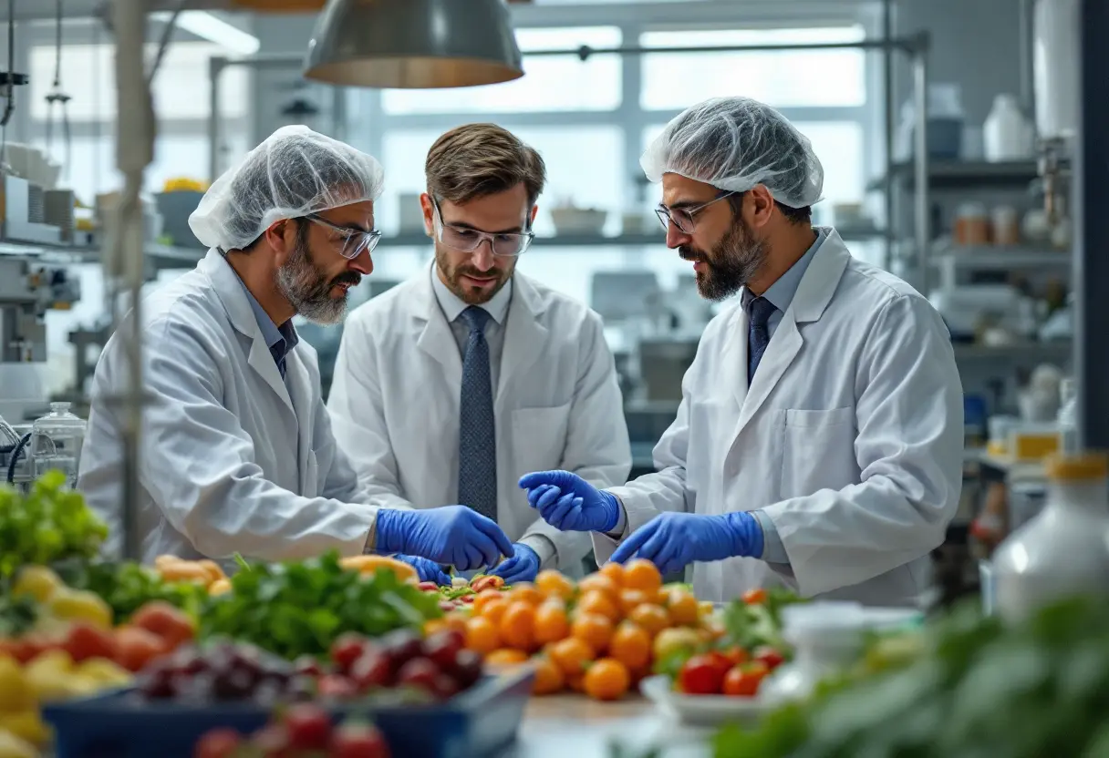 Lebensmitteltechniker im Labor bei der Arbeit